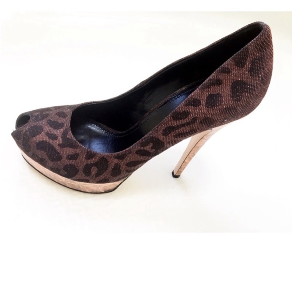 Burgundy Sebastian Milano peep toe platform Shoes - Picture 5 of 6